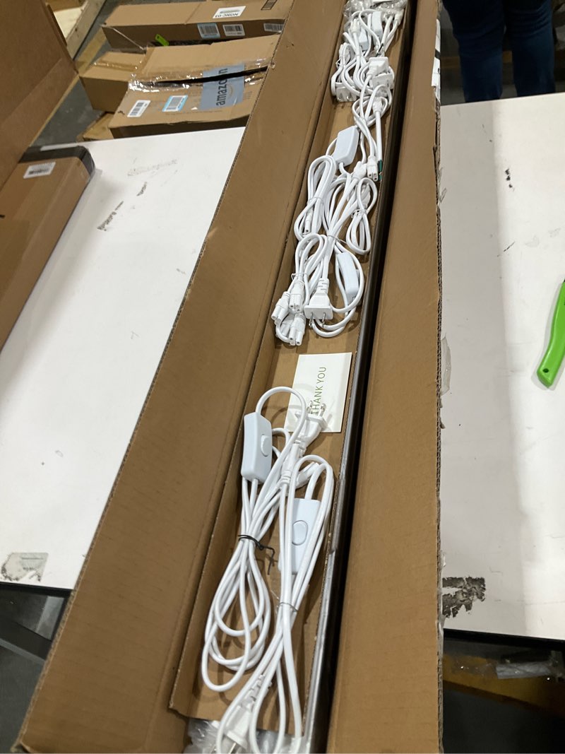 Condition photo showing Good Condition for (6 Pack) 4FT T5 LED Integrated Fixture, 6500K,20W,2300LM(Super Bright White) Linkable LED Shop Light,Garage Ceiling and Cabinet Light,Strip Light,Corded Electric with ON/Off Switch