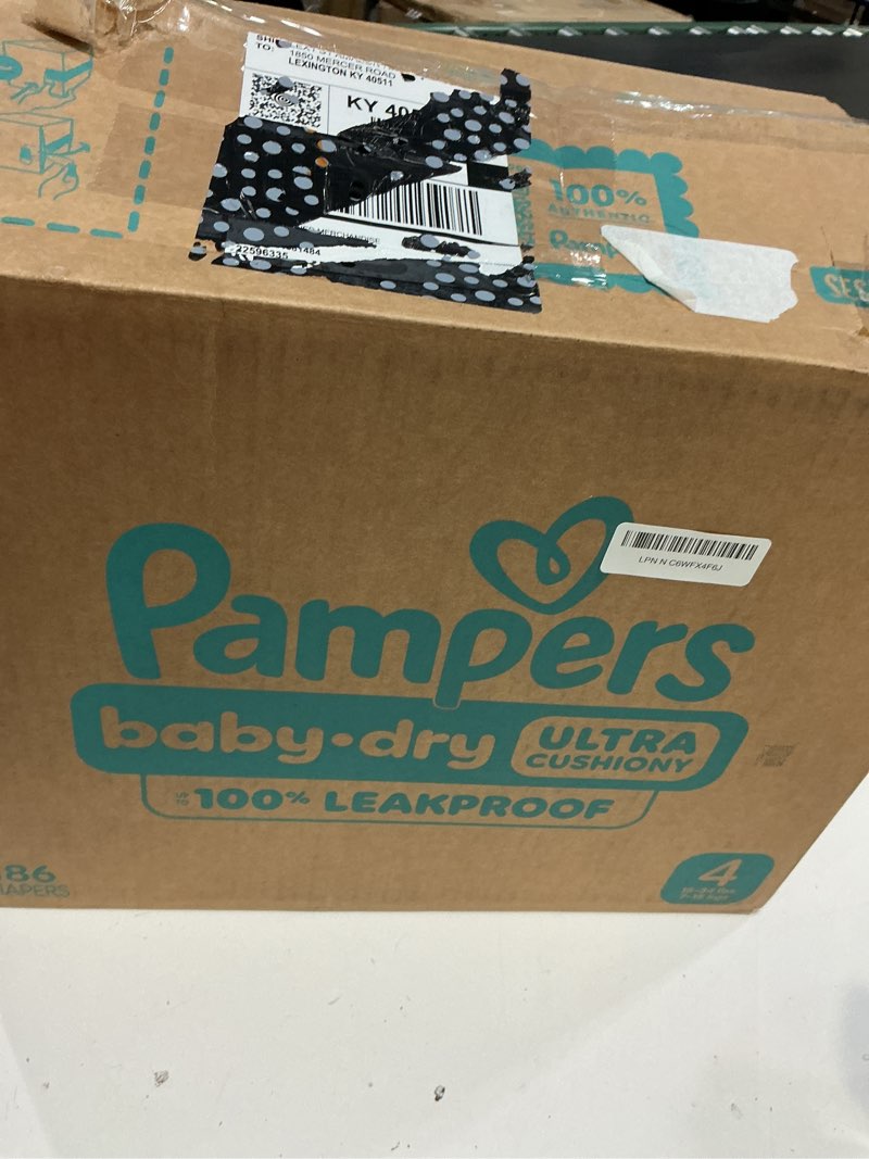 Condition photo showing Good Condition for pampers diapers - baby dry - size 4, 186 count, absorbent disposable infant diaper (packaging may vary) size 4 186