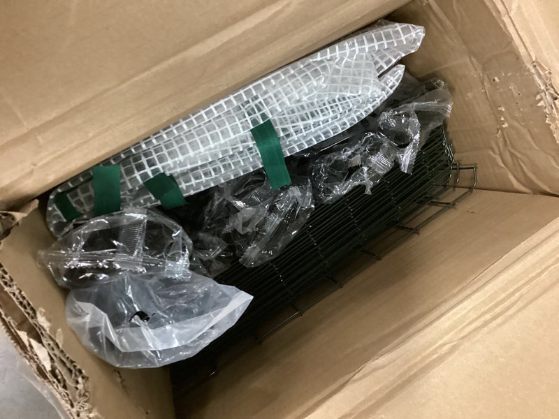 Condition photo showing Good Condition for sungift greenhouse for outdoors, walk-in greenhouses 56 x 85 x 77 inch, portable green house 3 tiers 20 shelves for garden, patio, backyard, white