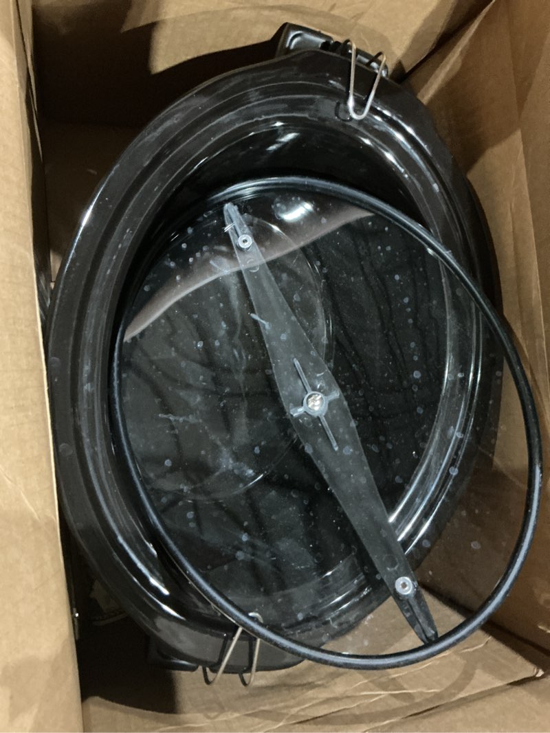Condition photo showing As Is for hamilton beach slow cooker, extra large 10 quart, stay or go portable with lid lock, dishwasher safe crock, black (33195) 10 quarts black