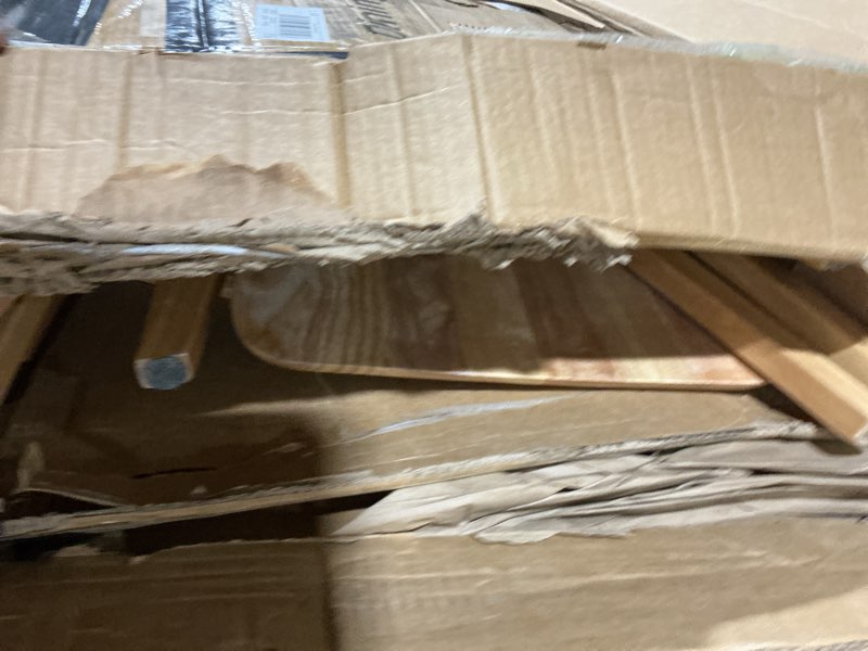 Condition photo showing As Is for DELAVIN Soild Wood Dining Chairs Set of 2, Oak Wood Kitchen Chairs, Mid Century Modern Dining Room Chairs, Natural Natural 2PC Dining Chair