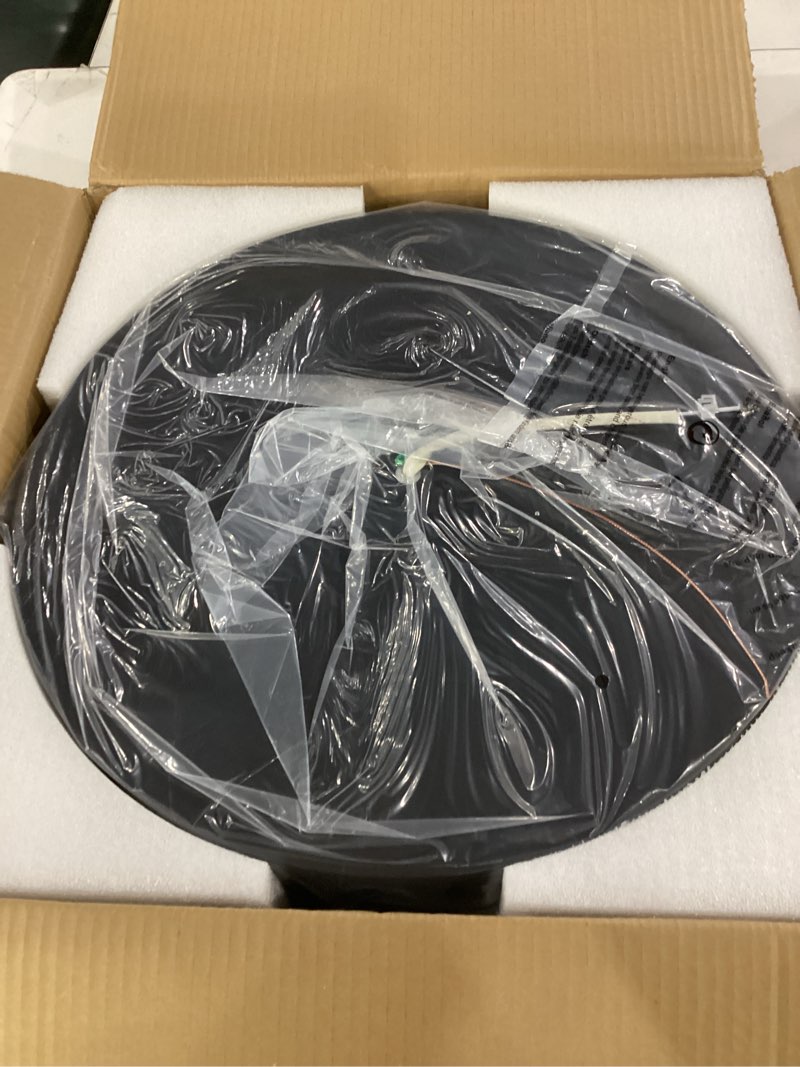 Condition photo showing Good Condition for not tested**** 18 inch large flush mount ceiling light fixture,5cct dimmable led ceiling lights, modern black round lamp fixture living room bedroom laundry room bathroom 18.1in black