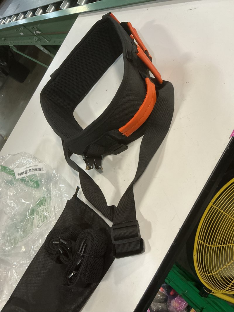 Condition photo showing Good Condition for nurturecare upgraded gait belt with metal buckle, transfer belt with handles and leg straps, lift belt for seniors, walking support, mobility and elderly assistance (orange, medium) medium orange