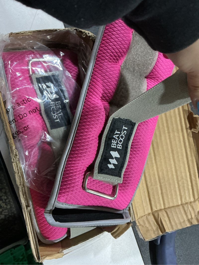 Condition photo showing Good Condition for ankle wrist weights for women men a pair of 1 2 3 4 6 8 10 lbs arm leg weight set with adjustable straps for walking pilates exercise workout gym aerobics 6 lb pair (3 lb each) pink
