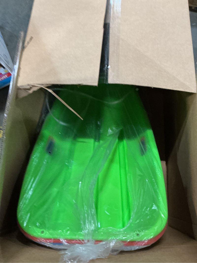 Condition photo showing Good Condition for Snow Sled for Kids, 35 Inch Durable Plastic Sled with Stickers, Pull Rope and Handles, Cold-Resistant Toboggan Sled for Kids Winter Play