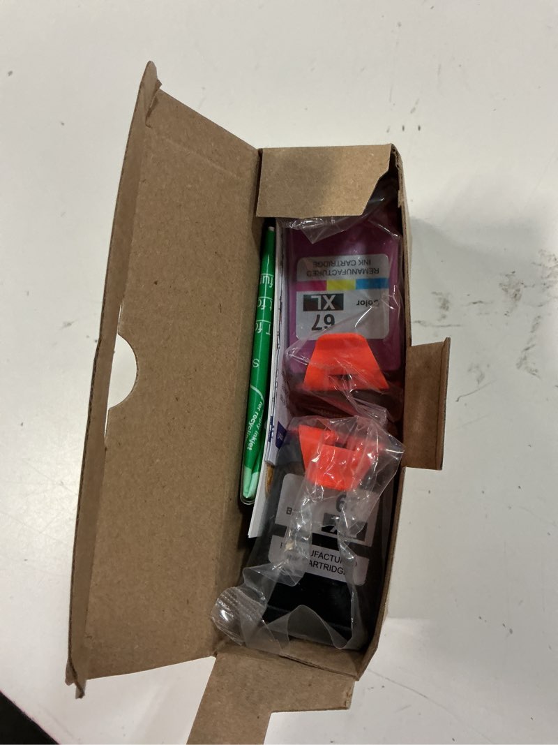 Condition photo showing Good Condition for tokyoink 67xl ink cartridges compatible for hp67 hp ink 67 black/color combo pack for deskjet 2855e 2827e 2800e 4255e 2755e 2700e 2852e 2700 4155e 2734e 4227e envy 6000 6055e 6400 printer 67xl 2 pack