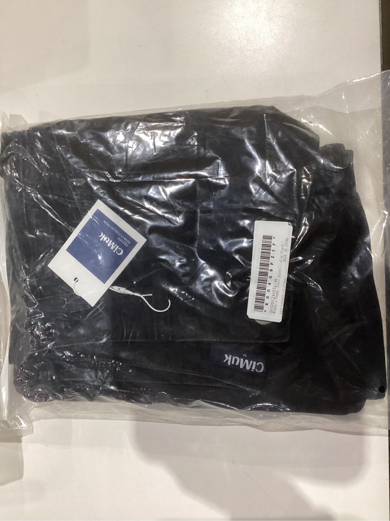 Condition photo showing New/Like New for Women's Baggy Jeans Straight Leg High Waist Multi-Pocket Buttoned Loose Casual Cargo Denim Pants Medium Black