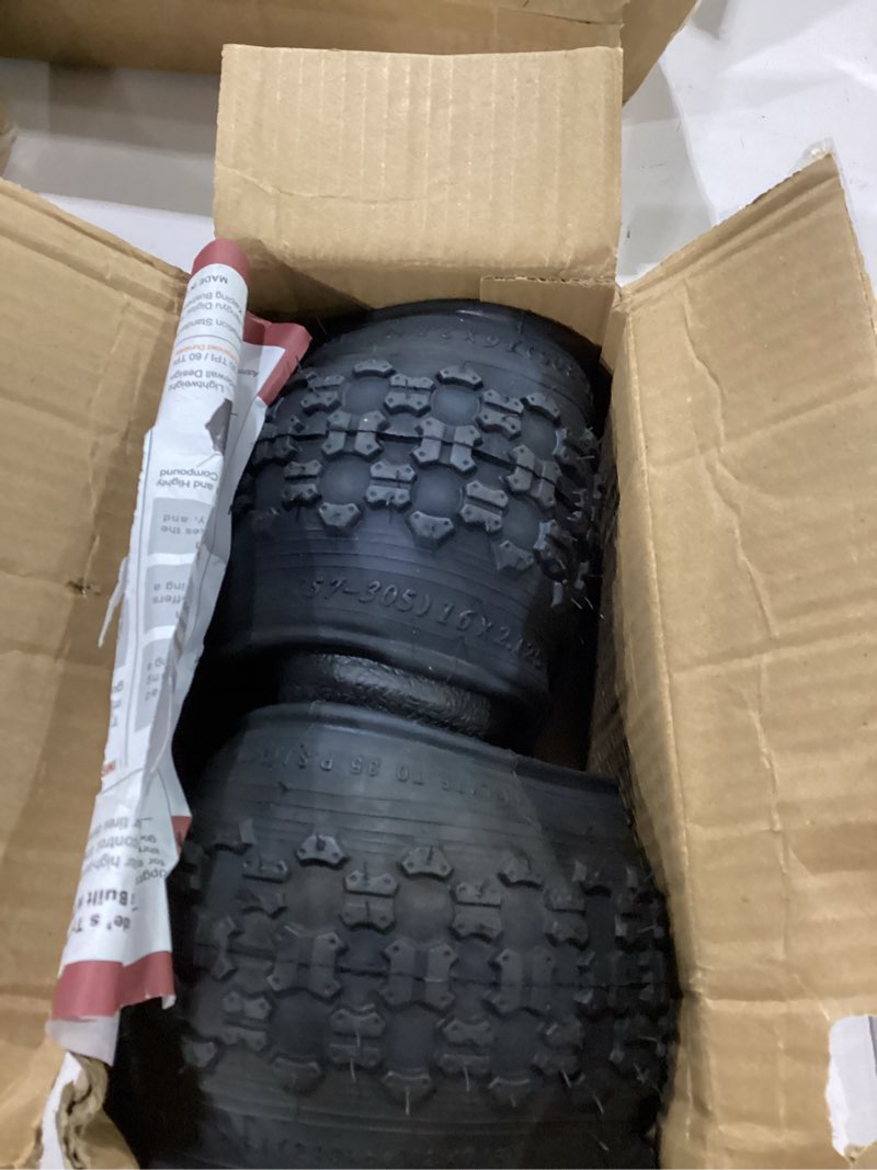 Condition photo showing Good Condition for hycline kids bike replacement tires set: 2-pack 12.5/14/16/20x2.125 inch premium butyl rubber wear-resistant folding bicycle tires and 2 pcs bike tubes schrader valve with tire levers for bmx mtb 16x2.125 inch qty 2 tires+2 tubes