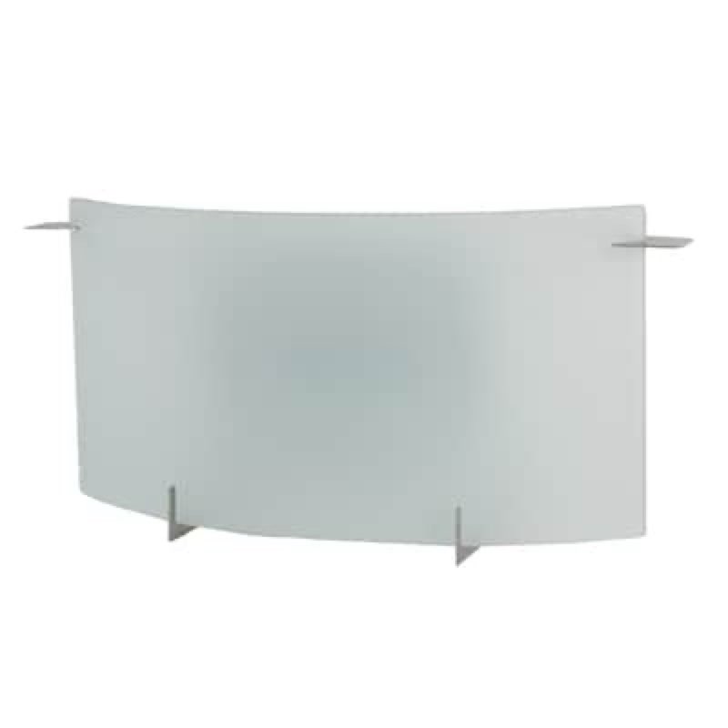 Case Pack of 10, Glass Fixture for Sunset Lighting 14.25-in W 1-Light Bright Satin Nickel Transitional LED Wall Sconce