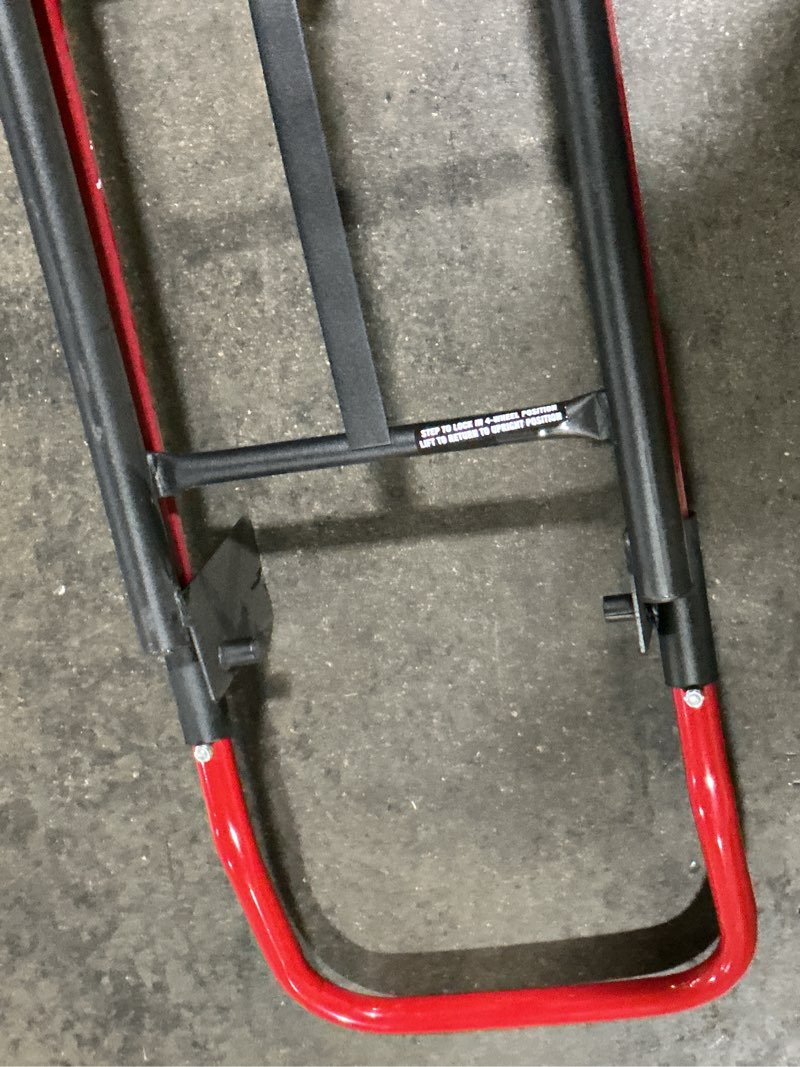 Condition photo showing As Is for milwaukee 800-lb capacity 4-wheel multiple colors/finishes steel convertible hand truck