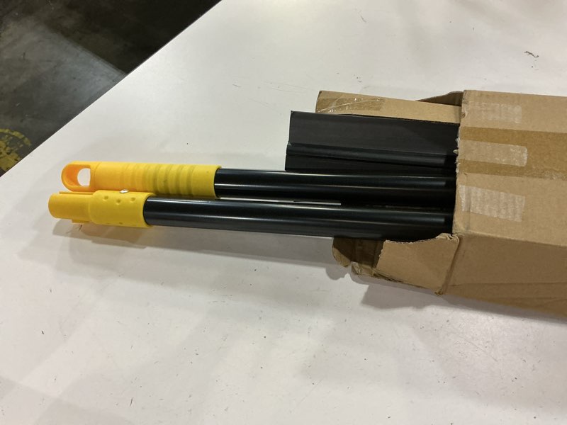 Condition photo showing Good Condition for floor squeegee for concrete, 30'' large rubber broom for tile, 59'' long handle heavy duty water wiper for garage, deck yellow 30''