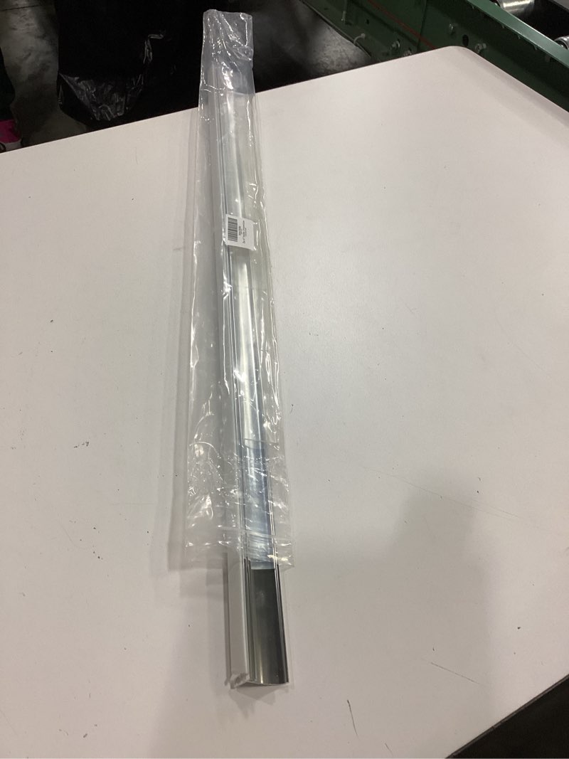 Condition photo showing Good Condition for 32” Framed Shower Door Drip Rail with Vinyl Sweep, Chrome Shower Door Bottom Water Deflector with Screws 32A