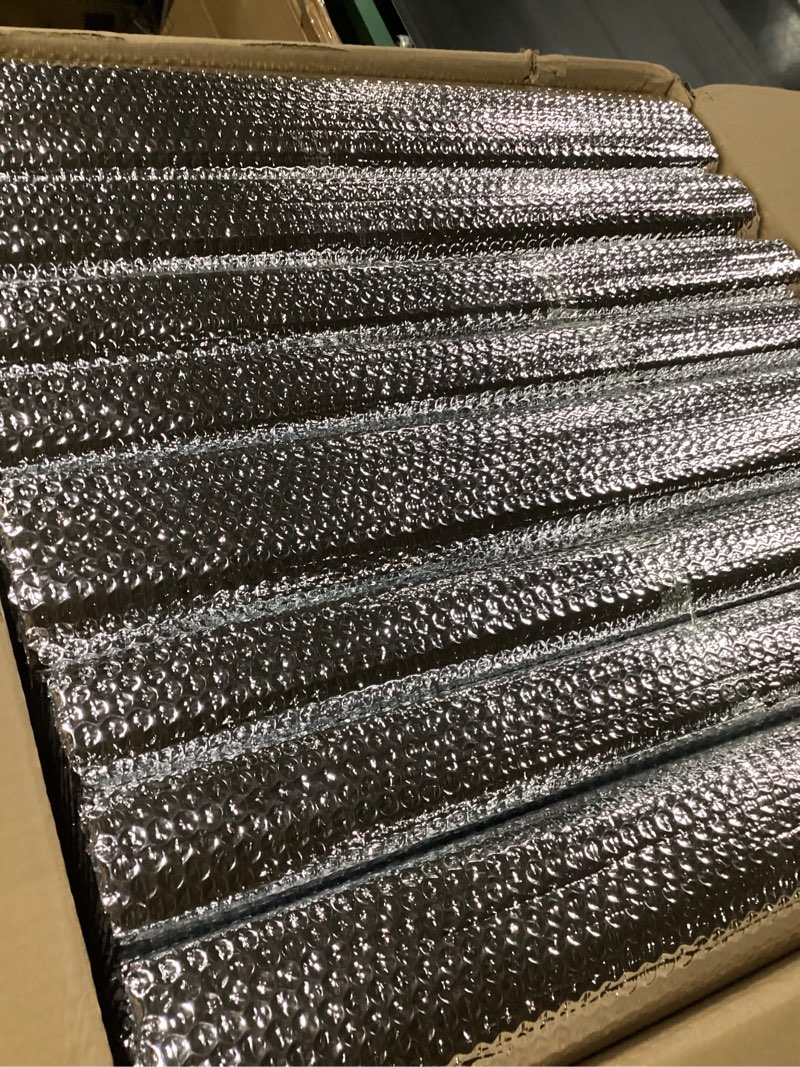 Condition photo showing New/Like New for 24P Garage Door Insulation Panels Kit 0.24"T Double Bubble Reflective Aluminum Foil 6MM Sheet Thermal Pre-Cut Insulation Shield 240 Tapes Winter Clod and Summer Heat for Attic Garage Wall (24" x 48") 6MM - 24" x 48" 24P-Silver