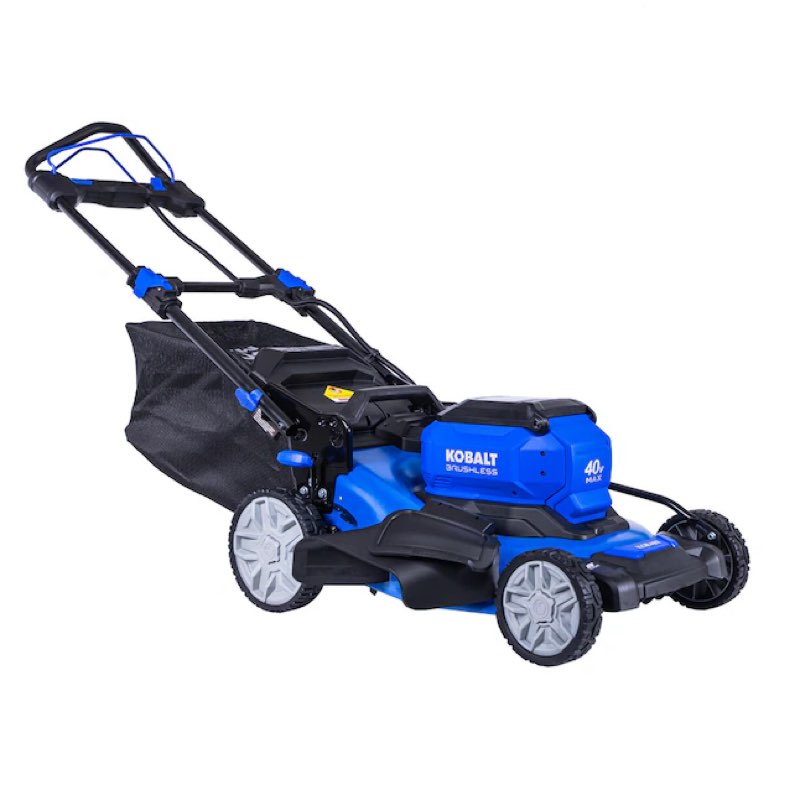 kobalt gen4 40-volt, 20-in self propelled battery walk mower with (1) 6 ah battery included