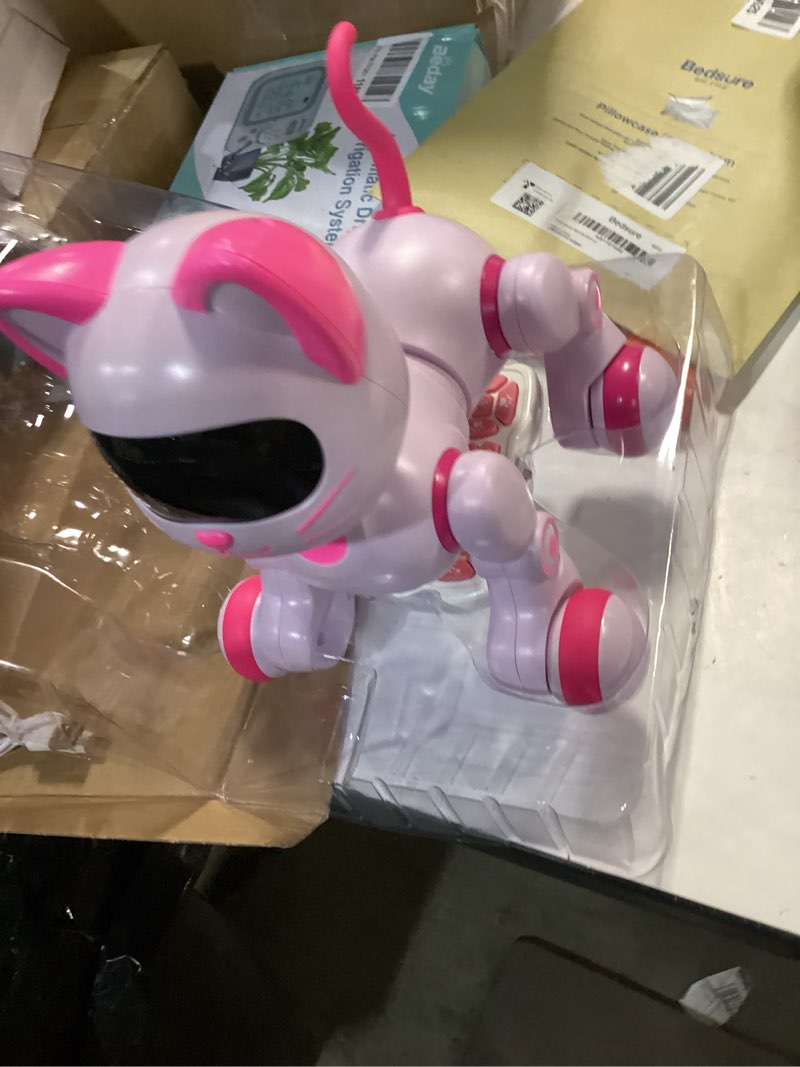 Condition photo showing New/Like New for Nicmore Robot Cat Interactive Toys for Girls: Remote Control Pet for Kids Age 4-6 Gifts for 3 4 5 6 7 8 Year Old Gilrs RC Toys with Touch Sensing Gestures Christmas Birthday Gift Ideas Pink