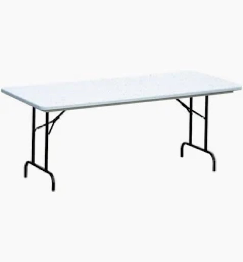 Byliable Folding Table 4 Foot Portable Heavy Duty Plastic Fold-in-Half Utility Table Small Indoor Ou