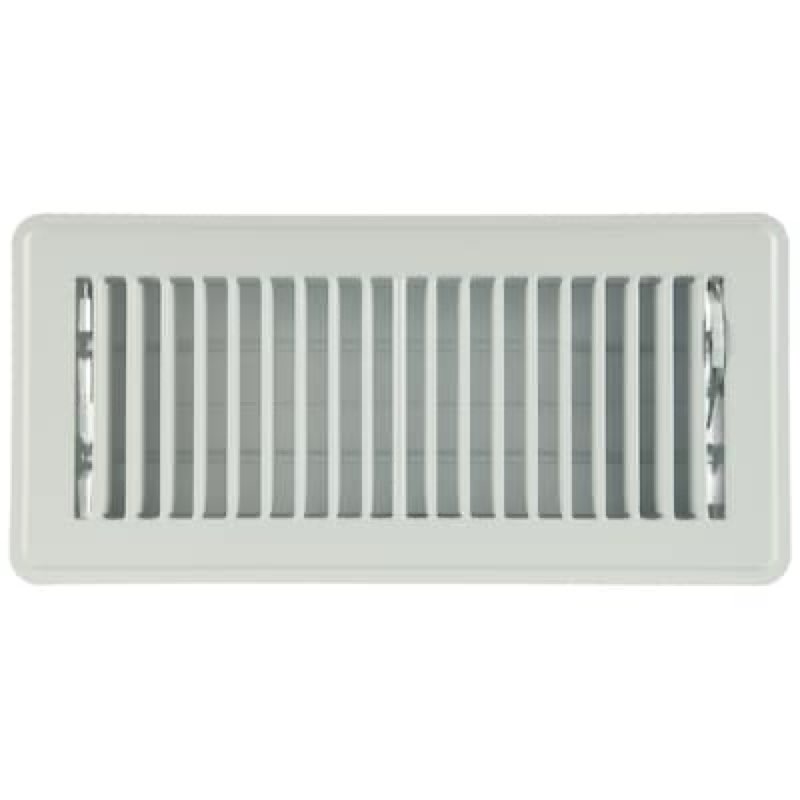 reliabilt 4-in x 10-in steel white floor register