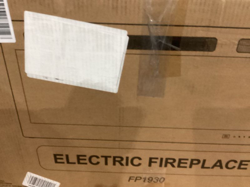 Condition photo showing As Is for Electric Fireplace Insert 30" Realsmart 1500W Wall Mounted Fireplaces Recessed Heaters,Fit for 2 X 6 stub, Remote Control Slim Black Fireplace Touch Screen Timer 12 Flame Colors LED Decor Low Noise