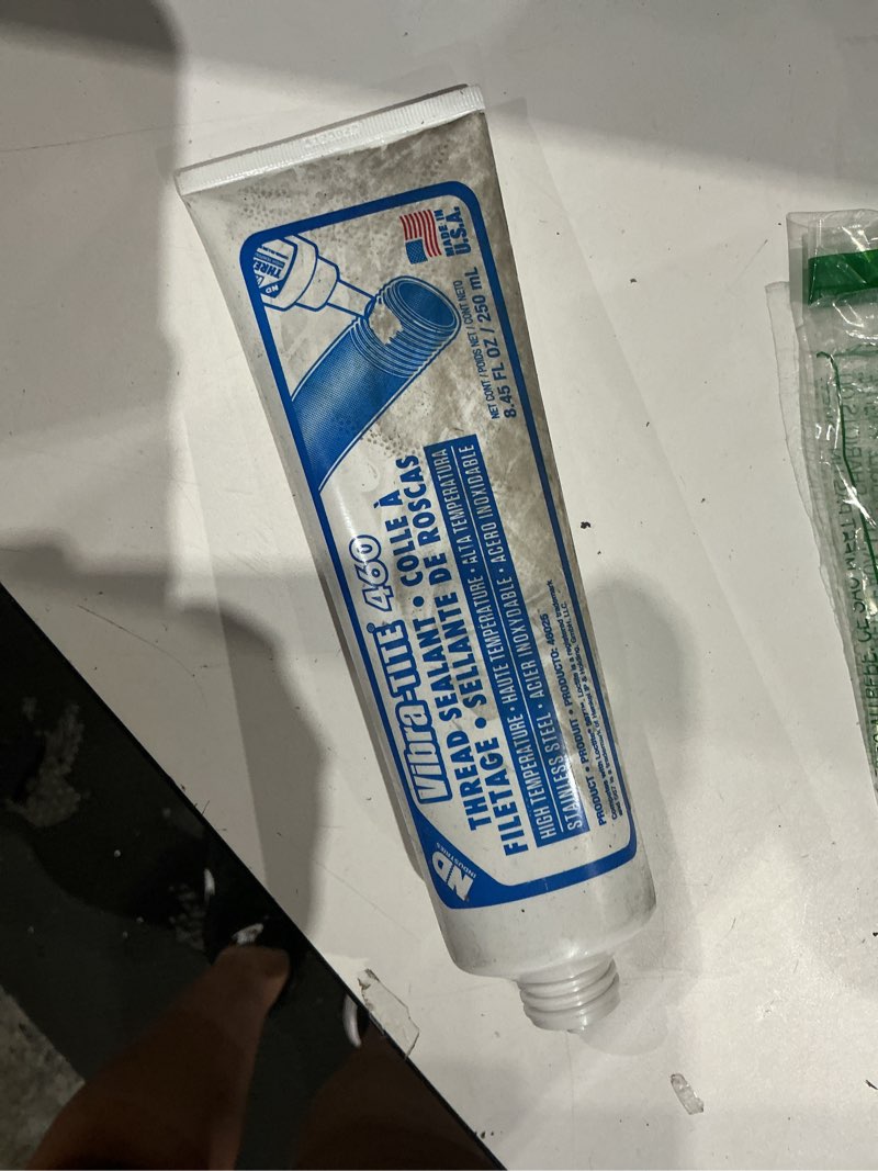 Condition photo showing Good Condition for vibra-tite 460 white general purpose stainless steel anaerobic thread pipe sealant, 250ml tube