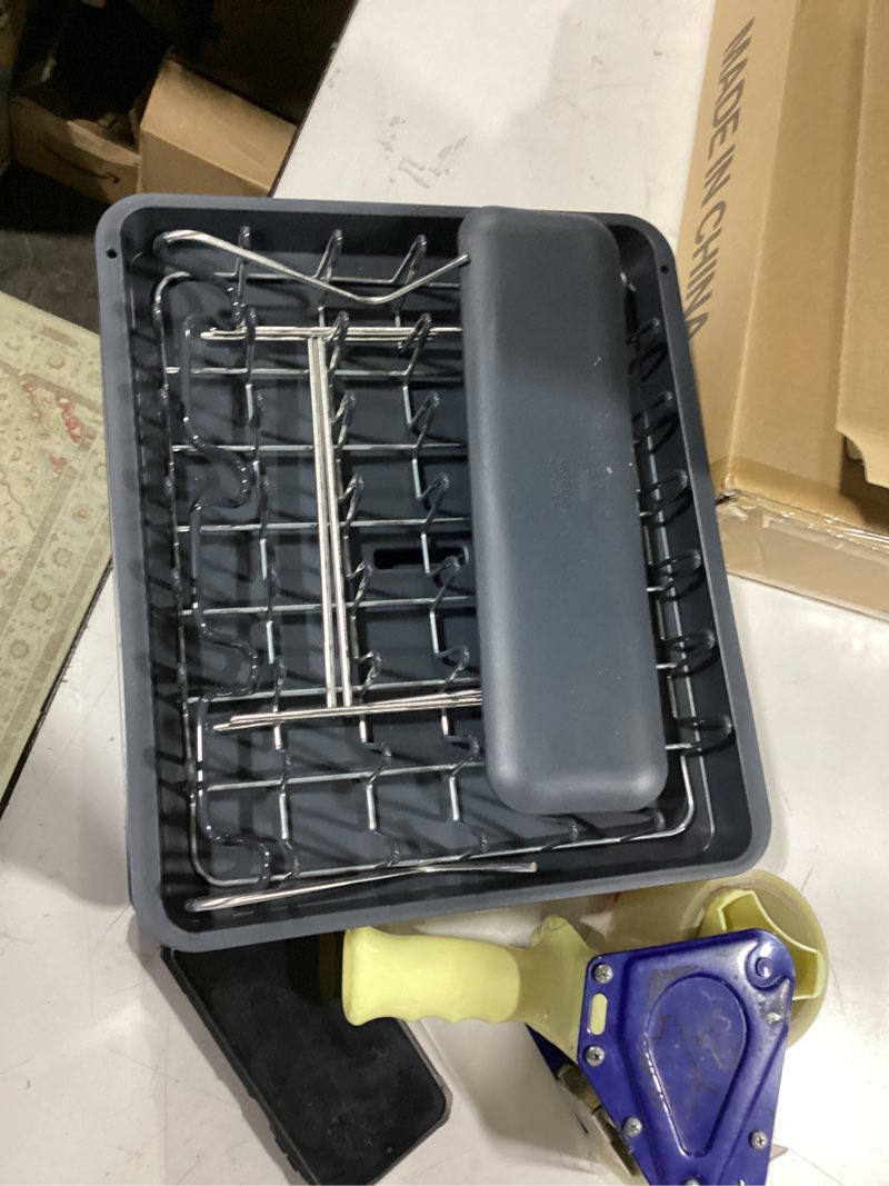 Condition photo showing Good Condition for joseph joseph dish drying rack with wine glass holder - space-saving 2-tier design with fast draining system 2-tier gray