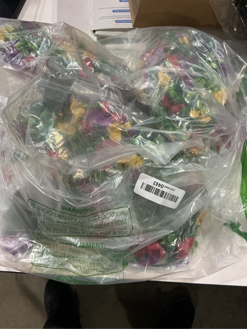 Condition photo showing Good Condition for 4 pack artificial flower garland,5.9ft uv resistant fake daisy floral vine silk hanging spring wild flower garland for home mantle garden wedding booth backdrop decor (red yellow purple) red yellow purple 4pcs