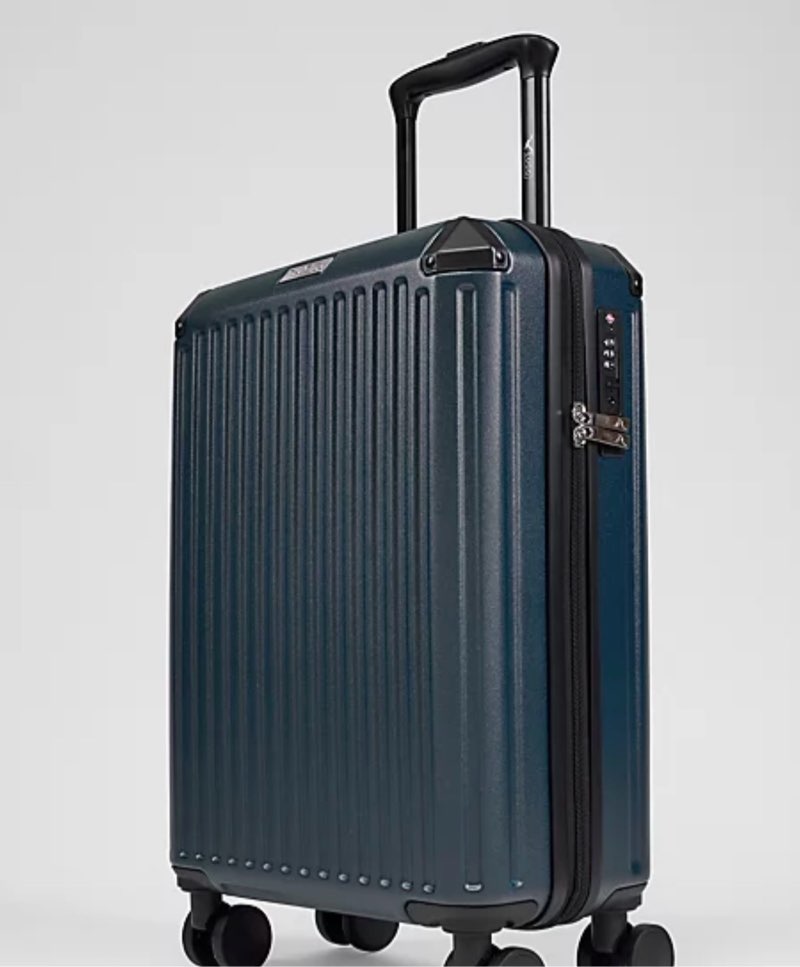 miami carryon ocean hardside spinner carry on suitcase - navy blue