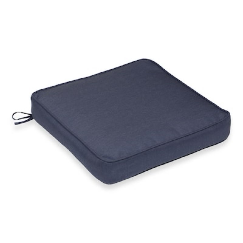 4pcs allen + roth 19.5-in x 20-in navy patio chair cushion