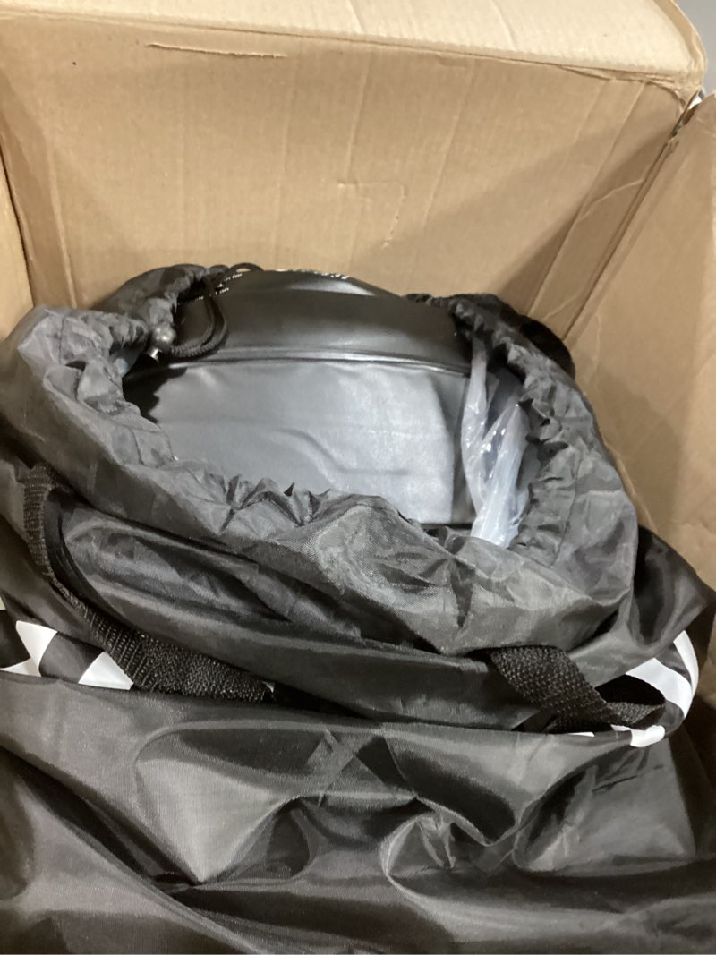 Condition photo showing As Is for Air Mattress Queen with Built in Pump, 18" Elevated Inflatable Blow Up Mattress with Self-Inflation/Deflation, Soft Flocked Top Air Bed for Guest, Home,Camping, 80x60x18in, Max 660lb, Black Queen Black