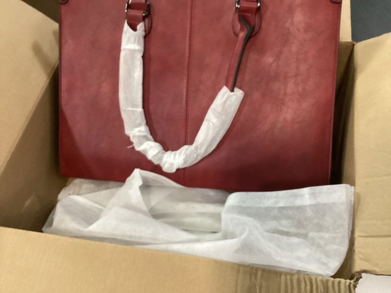 Condition photo showing Good Condition for MOSISO PU Leather Laptop Tote Bag for Women (17-17.3 inch), Brown