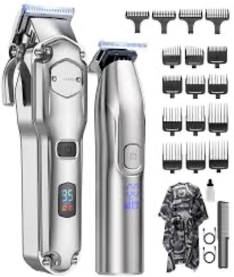 (used) jack & rose clippers and trimmers set, cordless hair clippers for men, barber clippers set
