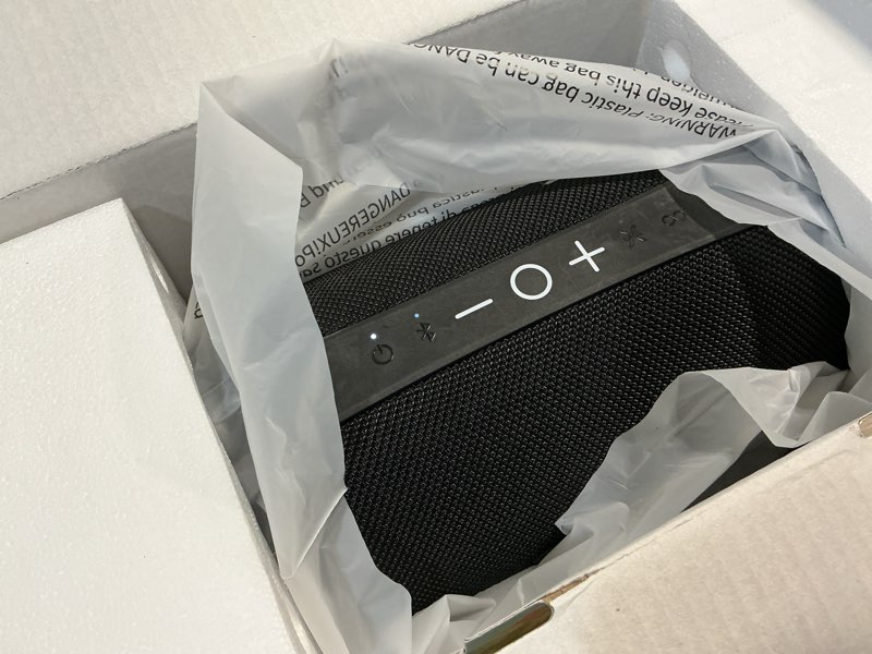 Condition photo showing Good Condition for tribit stormbox lava portable bluetooth speaker, 80w loud wireless speaker, 24h playtime, ip67 waterproof, bluetooth 5.4, custom eq, xbass, built-in mic, tws pairing for camping/beach/party/outdoor black