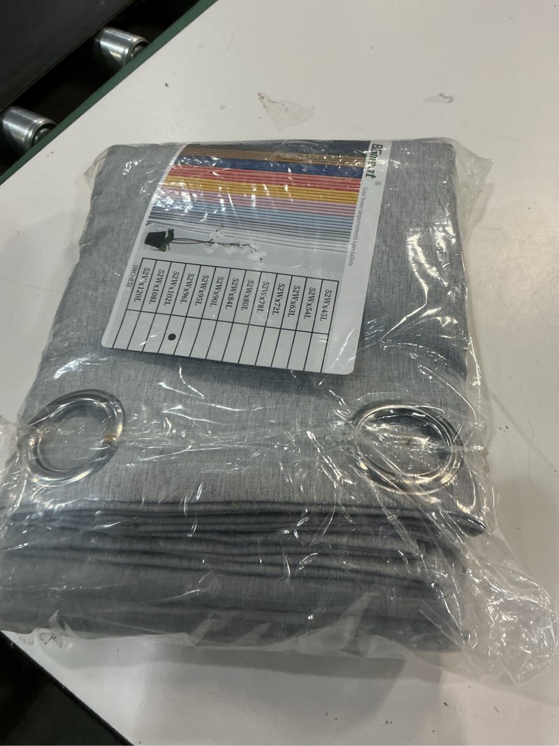 Condition photo showing New/Like New for BGment Linen Color Blackout Curtains 96 Inch Length for Bedroom 2 Panels Set, Linen Textured Thermal Insulation Soundproof Window Curtain Drapes with Grommet, 52 Inch Wide Each Panel 52"W x 96"L (Pack of 2) Linen Color