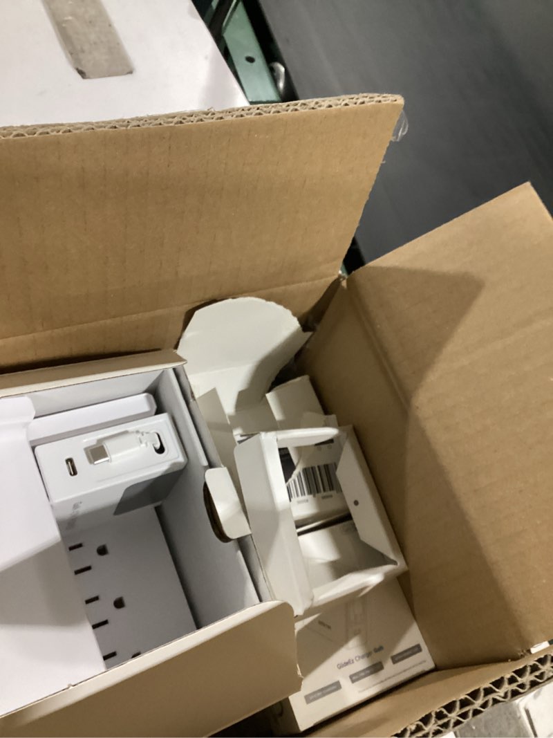 Condition photo showing New/Like New for gitryin 12-in-1 desktop charging station with 4 retractable wall chargers, 40w usb-c power strip with 4 ac, 4 usb c, 4 type-c 33.5in cables, extension cord with 1020j surge protection for home office only 4 type-c chargers