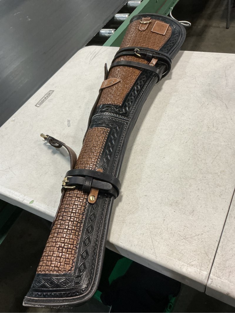Condition photo showing Good Condition for 33 inch rifle case soft shotgun cases - genuine leather rifle & shotgun cases hunting accessories handmade gun case sleeve bag holster scabbard hunting case - 16 to 24 inch barrel length brown new