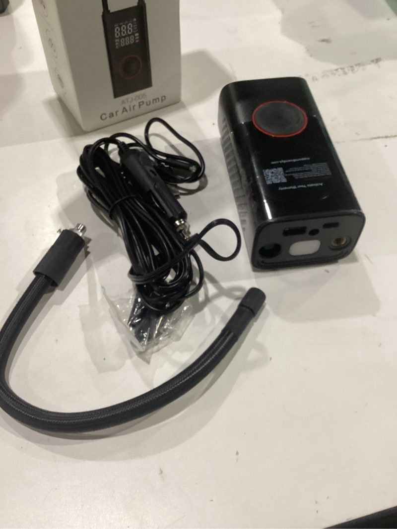 Condition photo showing New/Like New for tire inflator portable air compressor portable cordless mini air pump with digital pressure gauge inflater 150psi 3x fast inflation auto shutoff large battery tires pump for cars motors bikes balls red