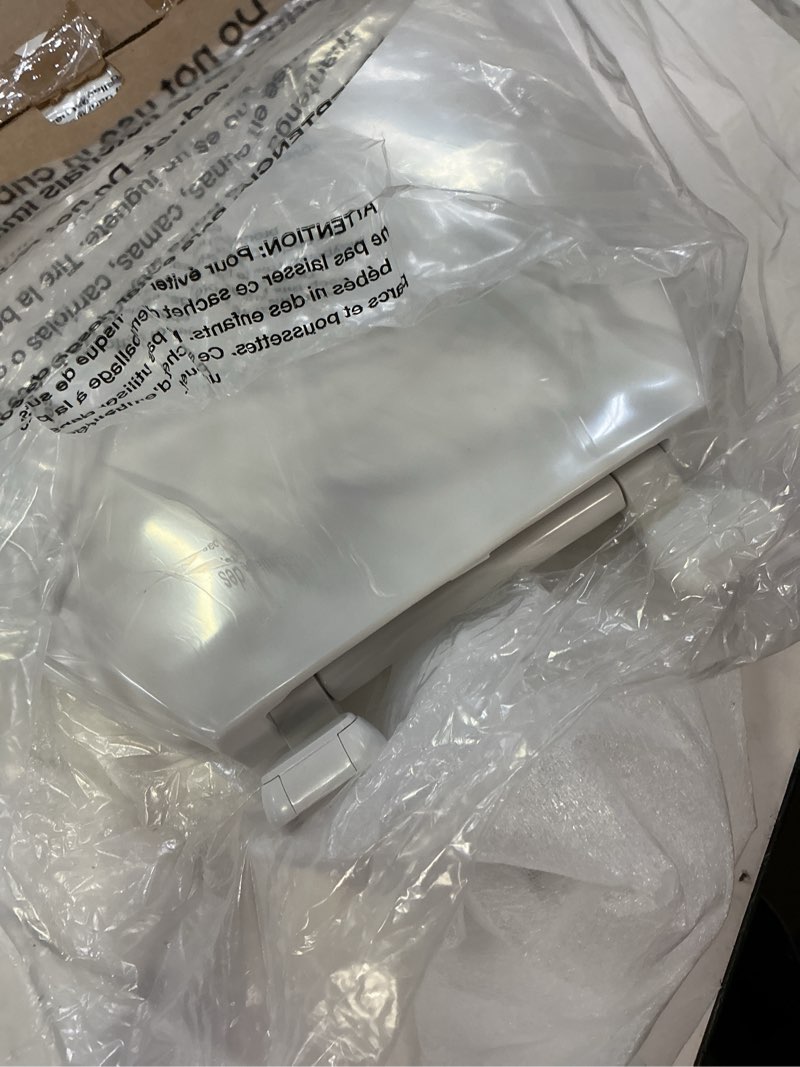 Condition photo showing Good Condition for centoco elongated toilet seat, standard economy model, closed front with cover, plastic, made in the usa, dsamaz16-001, white white elongated