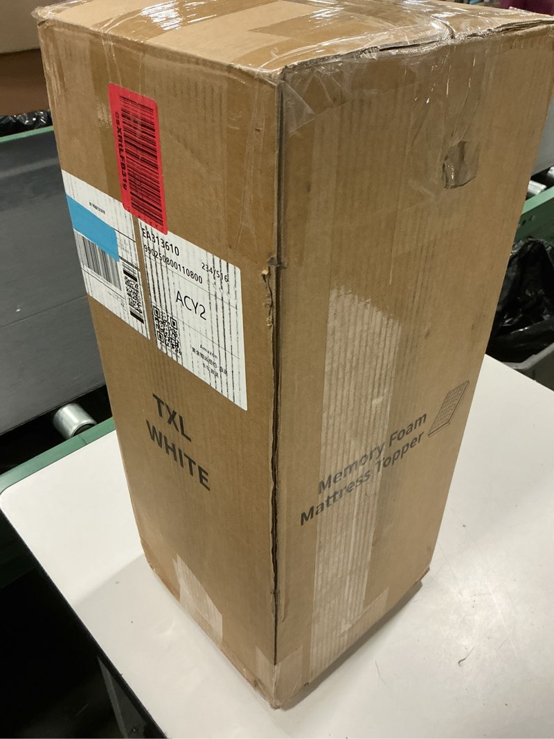 Condition photo showing New/Like New for ELEMUSE 3 Inch Cooling Memory Foam Mattress Topper Twin XL, College Dorm Room Essentials, 2 Inch Pressure-Relief Memory Foam and 1 Inch Thick Soft Viscose Made from Bamboo Pillow Top for Hot Sleepers Twin XL Plush Support(white)