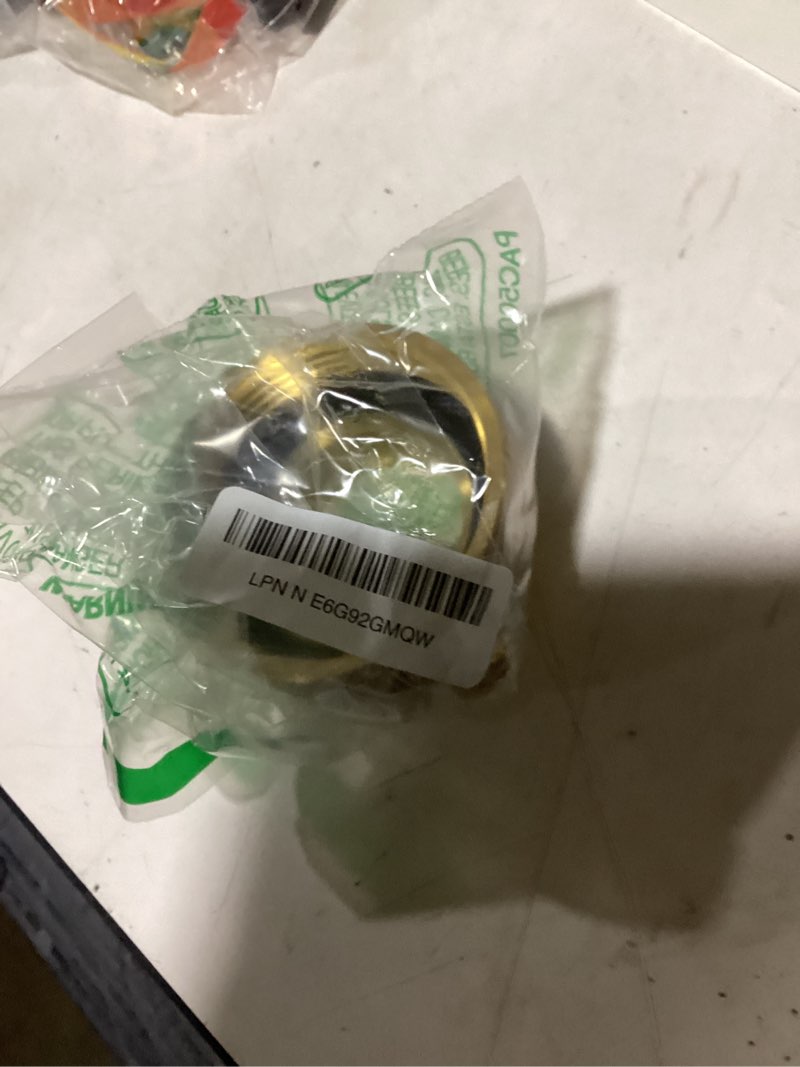 Condition photo showing As Is for novino fire hydrant hose adapter 2-1/2" nst/nh female x 2" npt male, brass fire hydrant adapter to garden hose 2-1/2"nh x 2" npt