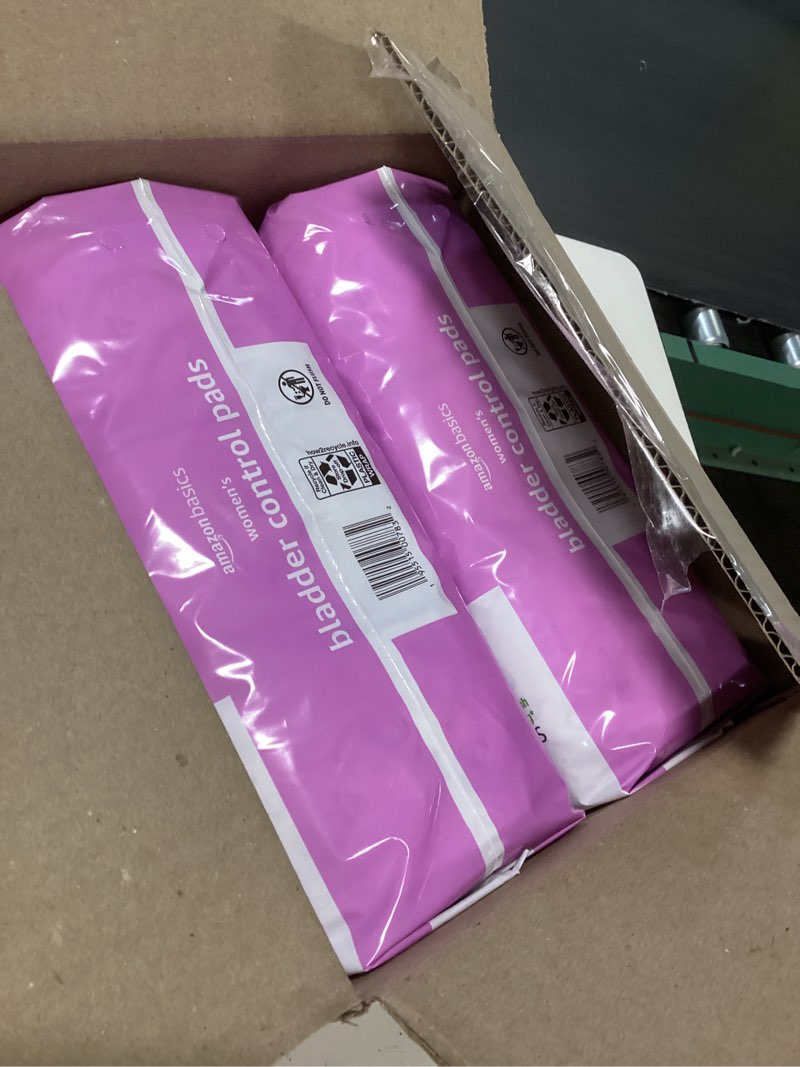 Condition photo showing New/Like New for amazon basics incontinence pads for women, postpartum, long, maximum absorbency, bladder control, unscented, 39 count maximum (2 packs)