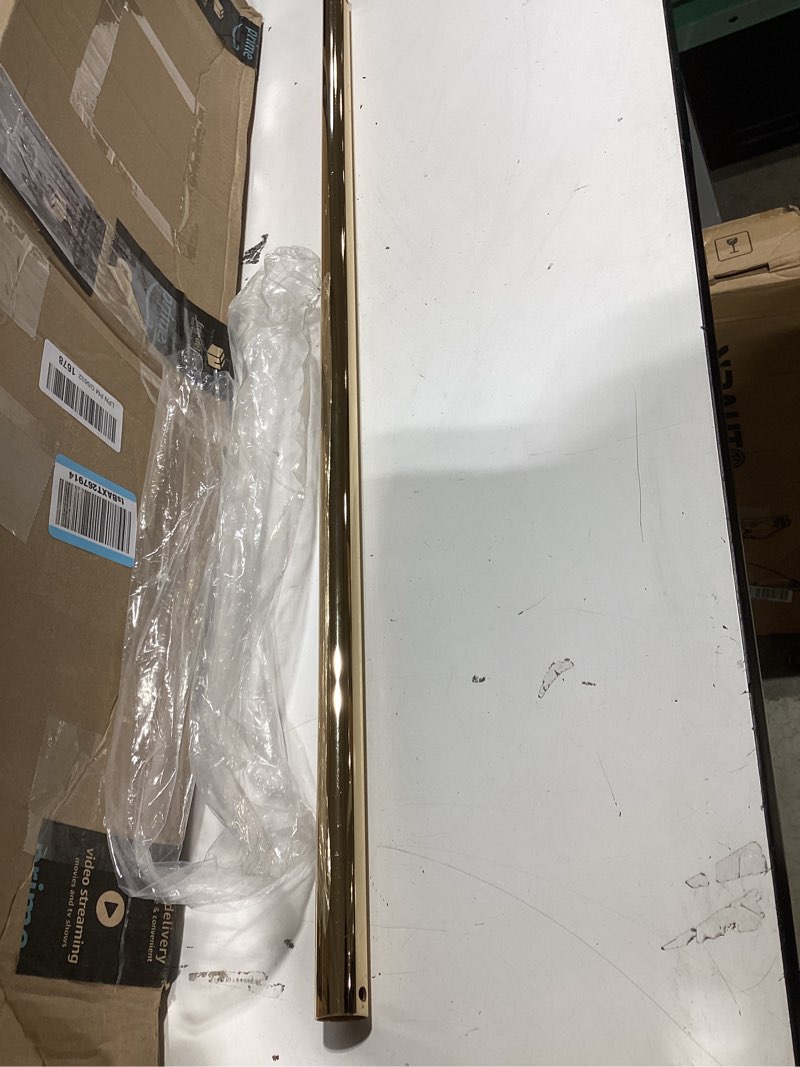 Condition photo showing Good Condition for 36 inch ceiling fan downrod, 3-foot gold ceiling fan extension rod, 1-inch od, ceiling fan downrods for various fans (gold, not threaded) 36in gold
