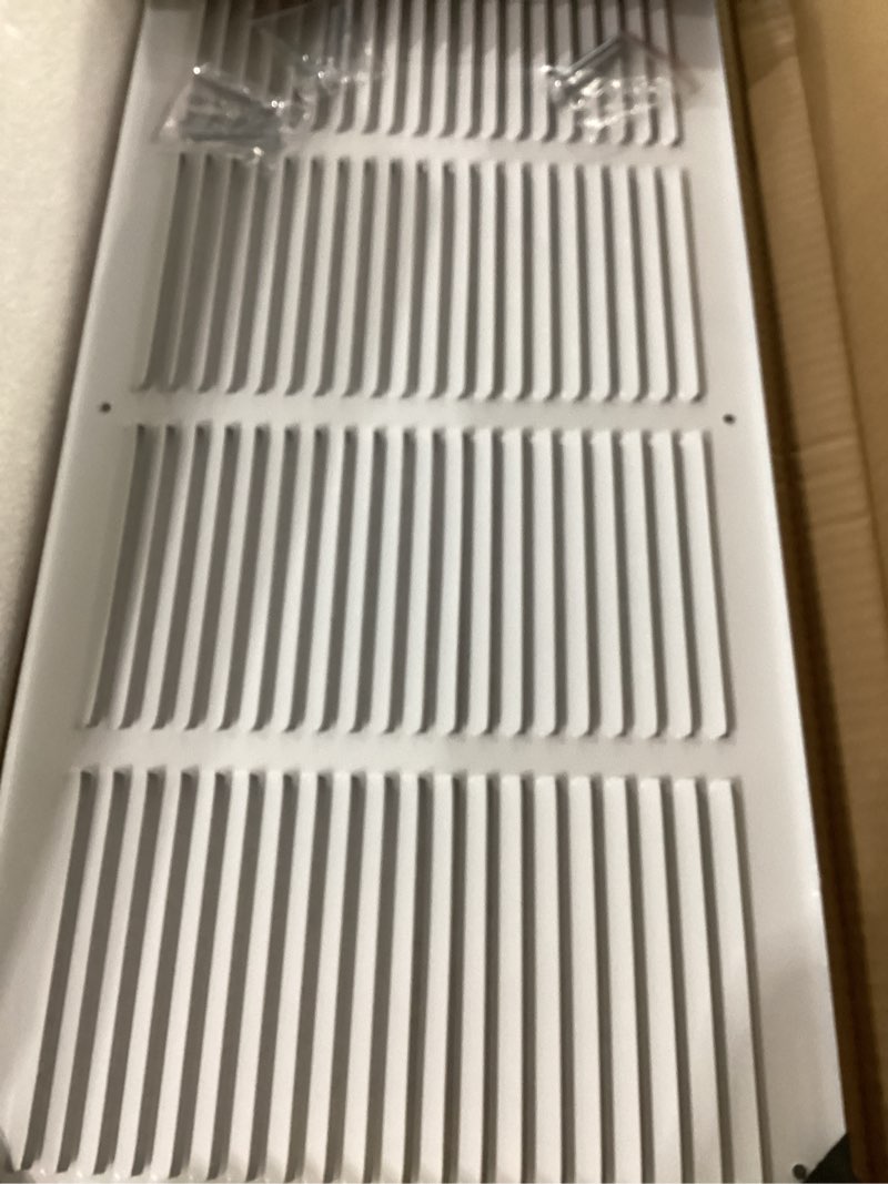 Condition photo showing Good Condition for 24"wx10"h duct opening return air grille,air return vent cover grill for sidewall and ceiling,solid steel ac vent cover hvac cold air intake grille without filter house,outer dimension:25.75wx11.75"h 24''w×10''h