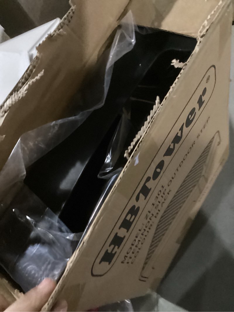 Condition photo showing Good Condition for HBTower Mobility Step Stool for Adults & Seniors - Non-Slip Platform Indoor and Outdoor, Portable Riser, Safety Step for Car, Bedside, Office, Shower, Stairs - Black