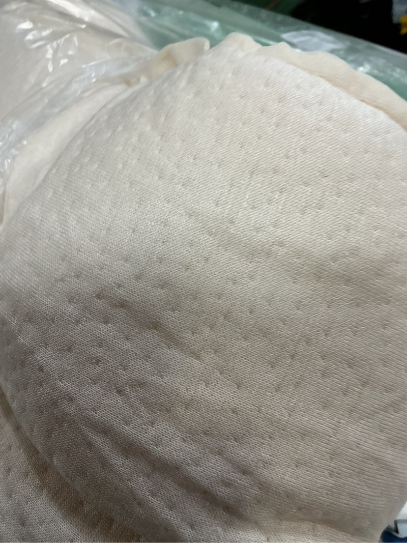 Condition photo showing As Is for ultra soft full size mattress topper - viscose made from bamboo pillow top mattress pad for back pain relief - naturally cooling for hot sleepers, beige beige full