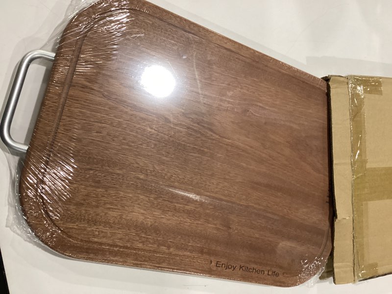 Leking Premium Solid Ebony Wood Cutting Board for Kitchen - 16"x11"x1" Double Sided Butcher Block, T