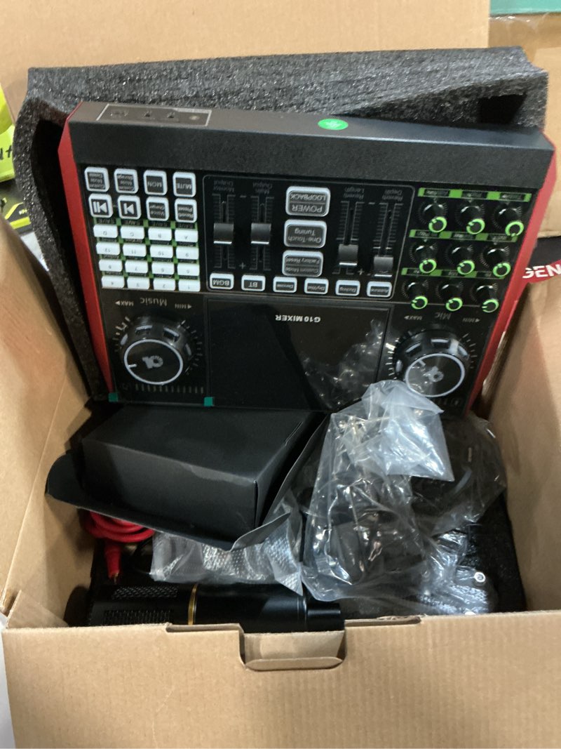 Condition photo showing Good Condition for podcast equipment bundle with 3.5mm bm800 condenser microphone for pc/phone live streaming singing g