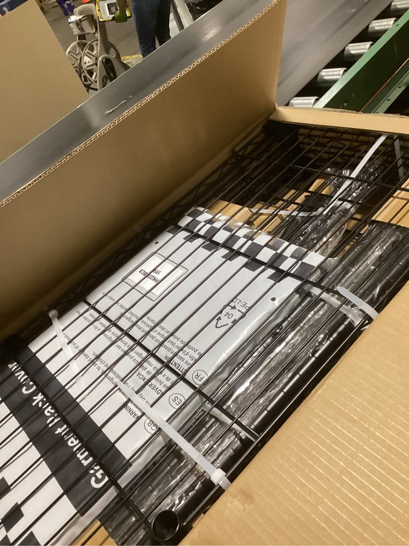 Condition photo showing Good Condition for e14c pro heavy duty closet organizer system?freestanding clothing racks for hanging clothes?adjustable garment rack 70.1"w × 16.6"d × 76.4"h hold 960 lbs?black rack with black dustproof cover black rack with black cover