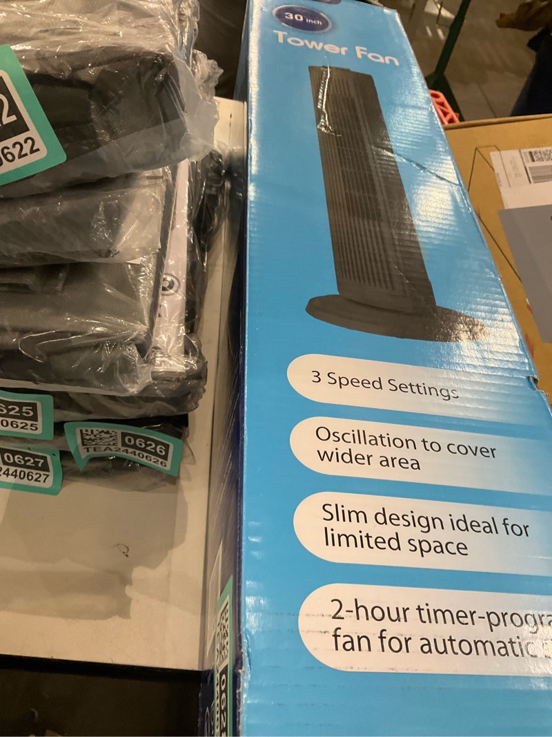 Condition photo showing New/Like New for PELONIS 30 Inch Oscillating Tower Fan with 3 Speed Settings and Auto-off Timer, Standing Fan PFT28A2BBB, Black, medium Black Basic