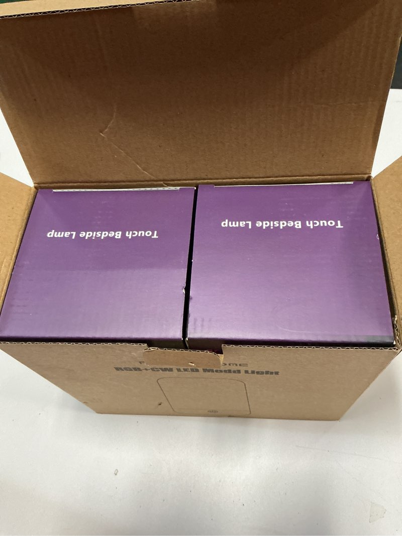 Condition photo showing New/Like New for FRIDEKO HOME 2 Pack RGB Touch Bedside Lamp for Nightstand, 3 Color Temperatures Rechargeable Battery Night Light, Dimmable Mood Lighting for Bedroom Living Room Nursery, Breastfeeding, Kids, Adult 2 PCS