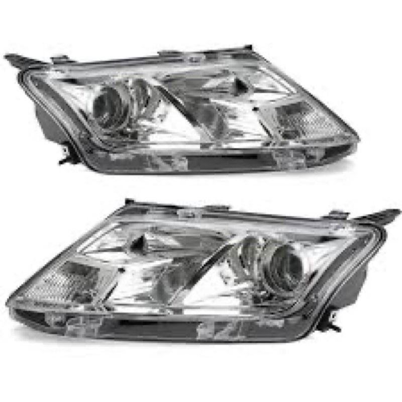 Headlights Assembly compatible with 2010 2011 2012 Fusion Halogen Headlamp Assembly,Chrome Housing C