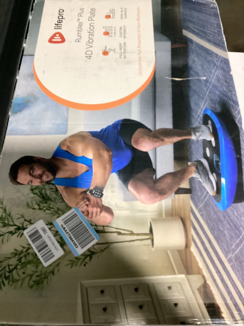 Condition photo showing As Is for lifepro vibration plate machines – full body workout, recovery & lymphatic drainage with 4d motion, silent operation, joint support, & triple motor technology for circulation, fat burn & toning -blue plus